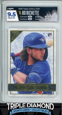 2020 Topps Gallery #130 Bo Bichette Rookie RC Blue Jays HGA 9.5 Gem MT N433 - Image 1 of 2