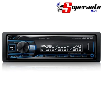 AUTORADIO ALPINE UTE-204DAB STEREO BLUETOOTH MICROFONO ESTERNO AUTO RADIO USB - Immagine 1 di 4