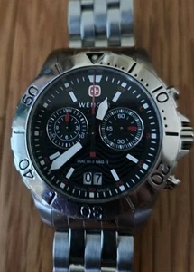Wenger mens chronograph watch 7085x Stainless Stl  - Picture 1 of 5