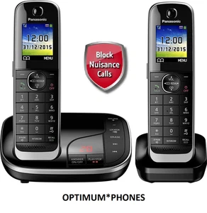 Telefono cordless doppio Panasonic con baby monitor ID chiamante parlante N blocco chiamate - Foto 1 di 1