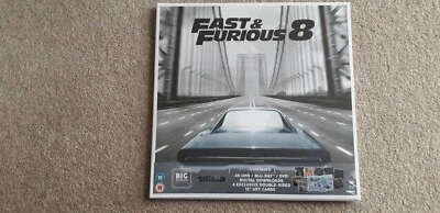 Fast And Furious 8 Big Sleeve 4K Ultra HD Blu Ray DVD Art Cards SEALED - Image 1 of 2