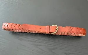 Vintage Geoffrey Beene Braided Woven Leather Belt size 36 #6508 - Picture 1 of 5