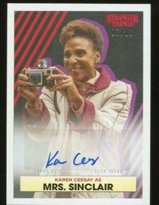 2020 Topps Stranger Things Collection AUTO - Karen Ceesay as Mrs. Sinclair 07/10