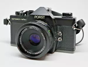 Porst Compact Reflex mit Objektiv 55mm 2,8 analoge SLR Kamera inkl. Tasche - Bild 1 von 6