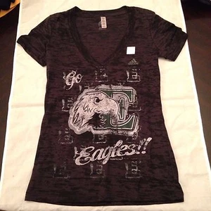 Eastern Michigan Eagles NEW Womens Small V-Neck Burnout T-Shirt . NCAA EMU NWT - Picture 1 of 2