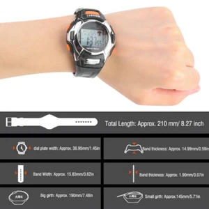 (Negro) Relojes de Pulsera Electrónicos Digitales Luminosos Niños Niño Niña Deportes W FF - Imagen 1 de 9