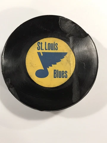 St. Louis Blues Vtg NHL Hockey Converse Official Game Used? Puck 2nd Yr. 1968-69 Cover