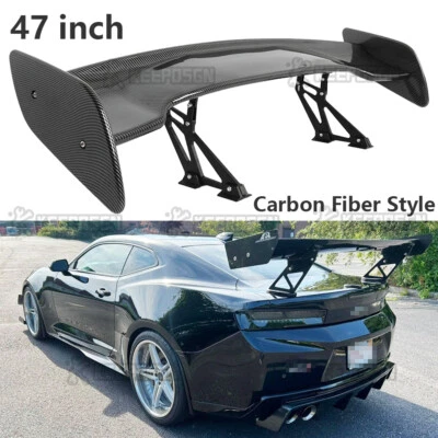 Carbon Fiber 46" Rear Trunk Spoiler GT Wing Lip For Chevrolet Camaro 2016-2024 - Image 1 of 4