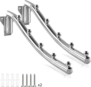 Wall Mount Clothes Hanger, Laundry Hanger Dryer Rack Foldable, Stainless Steel W - Picture 1 of 8