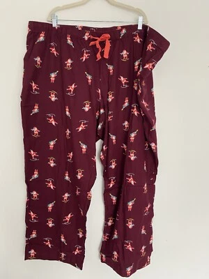Nuevo sin etiquetas Antiguo Pantalón de Pijama de Franela Azul Marino 4XL Navidad Familia Pijamas a Juego Esquí Papá Noel Foto 1 de 4