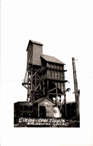 POSTCARD RPPC RAILROAD COAL TIPPLE ELKINS  WEST VIRGINIA - Picture 1 of 2