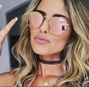 ray ban rose gold round sunglasses