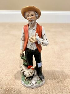 2 pc. Home Interior Homco Old Man and Woman Collection Porcelain Figurines #1434
