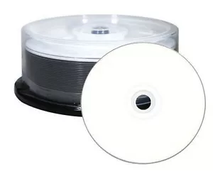 50-PK 50GB BD-R White Inkjet HUB Printable Dual Double Layer Blu-ray Blank Disc - Picture 1 of 2