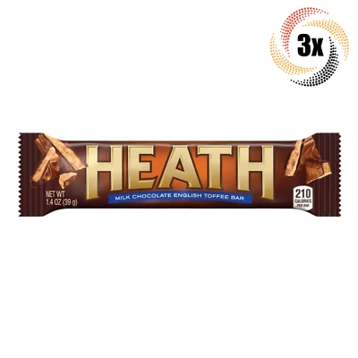 3x Bars Heath Milk Chocolate English Toffee Candy Bars | 1.4oz | Fast Shipping! - Image 1 of 2
