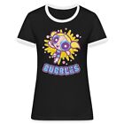 Powerpuff Girls Bubbles Retro Vintage Frauen Kontrast T-Shirt