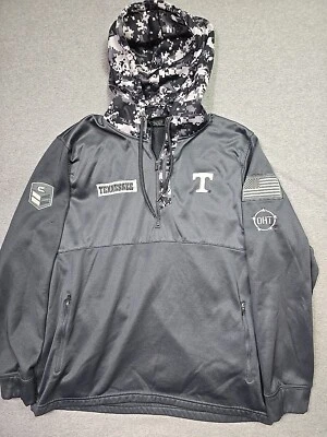 Colosseum Sweater Mens Extra Large Gray Quarter Zip Tennessee Hoodie Sweatshirt Foto 1 de 4