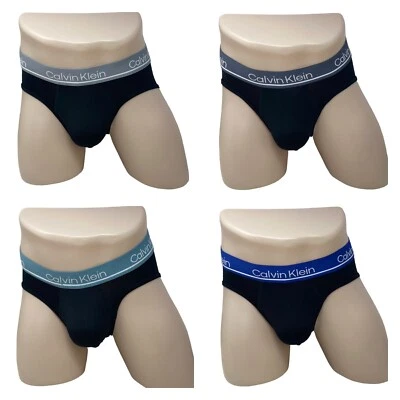 Calvin Klein Microfiber Hip Brief 4 Pack Black Underwear Men's Size NP24450009 - Image 1 of 4