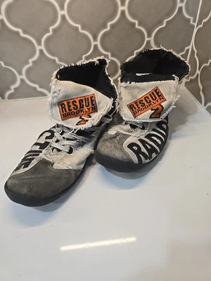 GBX Rescue Brooklyn Radioactivo Parte Superior Alta Blanco Adornado Tenis Zapatos Talla 12 Foto 1 de 4