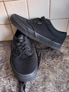 VANS WOMENS CANVAS SKATER TRAINERS/SHOES - UK5.5 - BLACK - GREAT CONDITION - Picture 1 of 8