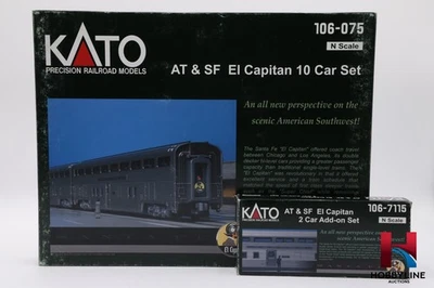 Kato N Scale 106-075 El Capitan 10 Car | 106-7115 El Capitan 2 Car Add-On Set - Image 1 of 4