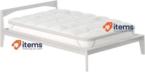Wellness Pad / Matratze Mit Elastik, Quadratisch und Halbe 120x195cm Weiß - Bild 1 von 4