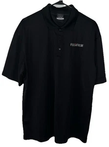Fujifilm Nike Polo Shirt Size L Mens Black Short Sleeve Nike Golf Dri-Fit - Picture 1 of 6