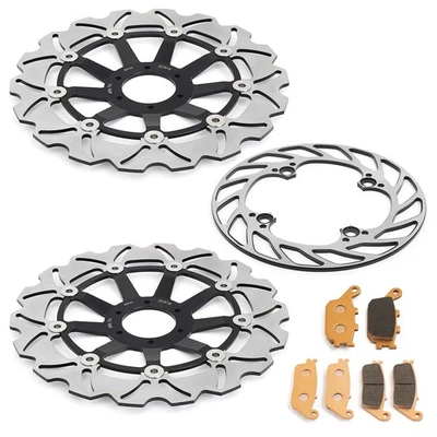 Pastillas de rotores de freno delanteros traseros para Honda CBR 600 F F3 CBR600F 1995 1996 1997 1998 Foto 1 de 4