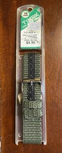 NEW TIMEX Sport Watch Strap 18mm  Lug Green/Black Silver Buckle Water Resistant - Picture 1 of 3
