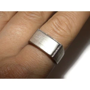 Anillo vintage de plata esterlina 925 para hombre sello ancho talla 11 de EE. UU. - Imagen 1 de 3
