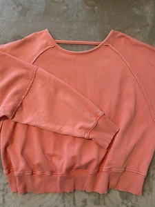 American Eagle Pullover Womens Large Twist Back Sweatshirt Crewneck Relaxed Fit - Picture 1 of 9