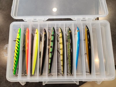 Lot of 9 Rapala Original Floating F18 jerkbaits crankbaits, all brand new - Image 1 of 2