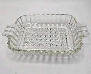 Vintage Anchor Hocking Clear Glass Rectangular Relish Tray or Candy Dish EUC - Picture 1 of 7