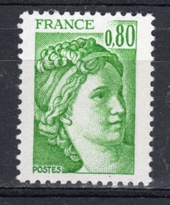 FRANCIA 1977-1978 Y&T 1970 SABINE DE GANDON 80c. - Imagen 1 de 1