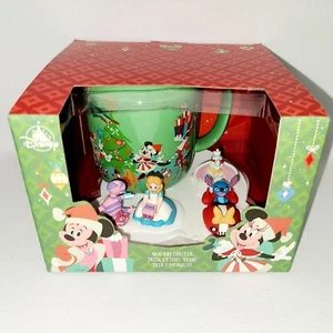 2023 Disney Parks Christmas Disney Classics Christmas Mug & Coaster Set Mickey - Picture 1 of 11