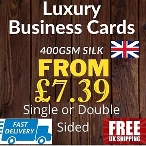 More details for 400gsm custom luxury business cards silk printed original full colour both sides