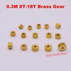0.3 Modulus Metal Copper Gear 8T 9T 10T 11T 12T 13T 14T 15T 16T 18T Teeth Brass