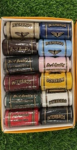 12 Interbirds Sewing 40/2 Thread Anti-Fray Polyester 1000 Yard Spool Multi Color - Picture 1 of 3