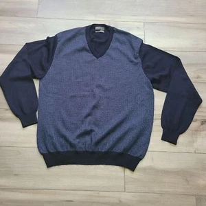 Lyle & Scott Blue V-Neck Sweater Classic Knit - Picture 1 of 6