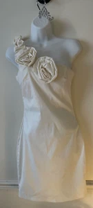 Ladies AX Paris Size 10 Cream One shoulder Party/Cocktail Wiggle Dress - Picture 1 of 7