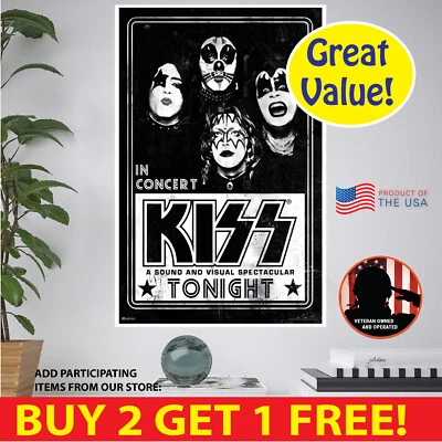 BENBEN HOME & LIFESTYLE KISS In Concert Tonight POSTER MULTI.FORMATS PAPER CANVAS VINYL POSTCARD STICKER