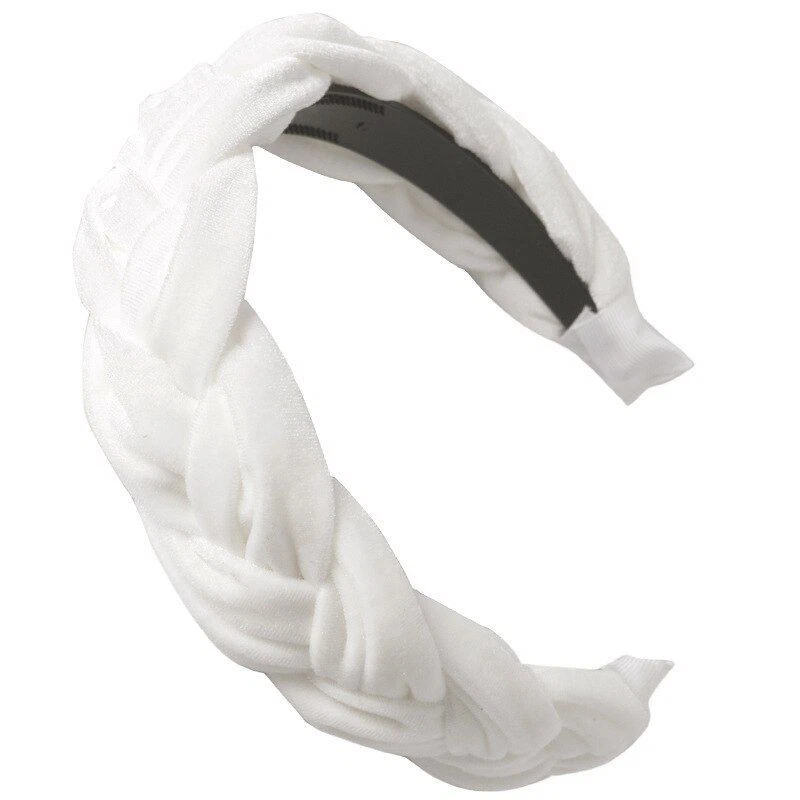 Diademas de terciopelo torcido - Elegantes diademas de aro de plástico accesorios para el cabello de mujer 1 Foto 1 de 4