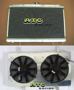 3 Row Radiator +Shroud Fan Kit For 1994-02 Nissan Silvia S14 S15 Sr20Det Sr20 MT - Picture 1 of 7