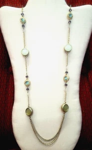 Purple Blue Station Necklace - Ann Taylor Necklace - Loft Brand - - Picture 1 of 1