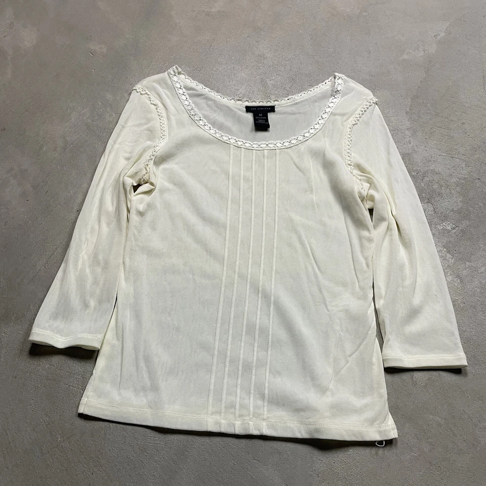 Vintage Y2K The Limited Top Blouse Shirt Sheer Nylon Whimsigoth Babydoll Fairy M - Image 1 of 4