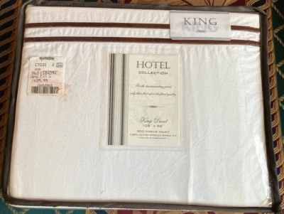 HOTEL COLLECTION Tan King Duvet 300 Thread Count NEW - Image 1 of 4