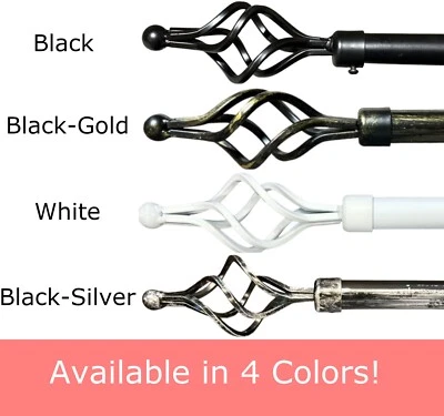 Varillas de cortina ajustables! 28" - 120" (pulgadas) ¡Muchos colores y tamaños disponibles! Foto 1 de 2