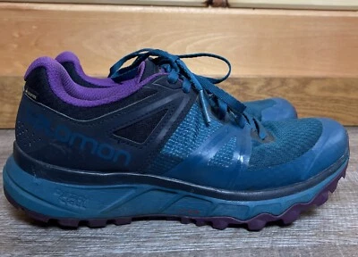 Salomon Trailster GTX Shoes Womens 8.5 Trail Running Hiking Shoes Aqua Purple - Image 1 of 4