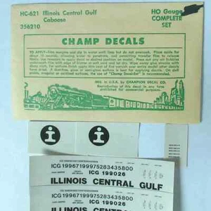 Champ Decals HO Scale: Illinois Central Gulf Caboose - Orange Body - White & ... - Picture 1 of 1