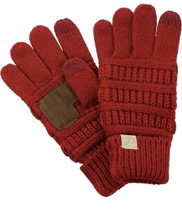 CC kids cable Knit smart Tips Technology Texting Gloves For Winter - Picture 1 of 2